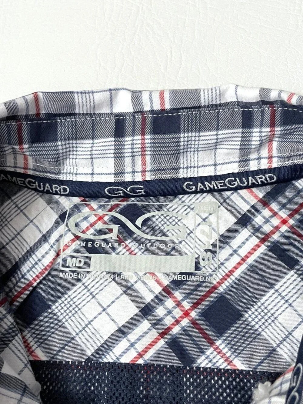 GameGuard Shirt Men Med 100 Cotton Body Ventilated Mesh Vented Back Short Sleeve